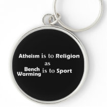 Atheism Analogy - Metal keychain