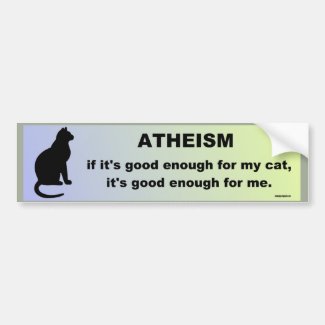 atheism car bumper sticker