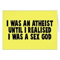 Atheism humor greeting cards