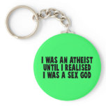 Atheism humor key chains