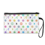 Atheism Monogram (bright on white) Wristlet Bag
