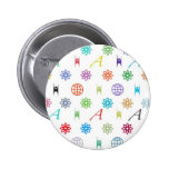 Atheism Monogram Pin-Back Buttons buttons