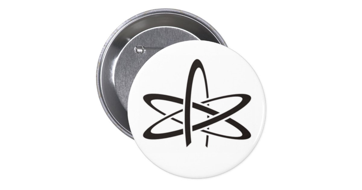 Atheism Symbol Button 