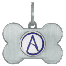 Atheism symbol pet ID tags