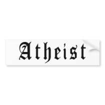 Atheist 1 bumper stickers