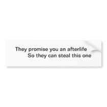 Atheist Afterlife Bumper Sticker
