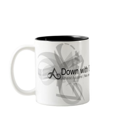 Atheist Apparel - Down with Darwin Mug by AtheistApparel