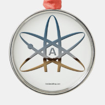 Atheist Atom Ornament Round Framed