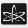 Atheist Atom (White on Black) Mousepad