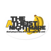 Atheist Banana Oval Sticker