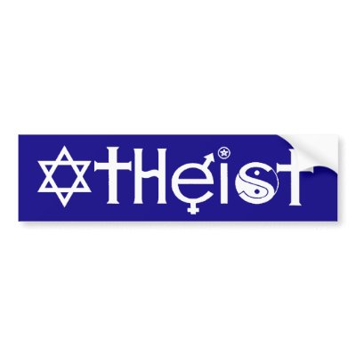 Atheist Bumper Sticker by egeardesigns