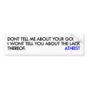 Atheist Bumper Sticker bumper stickers by brandnewrx Atheist Bumper Sticker bumper stickers