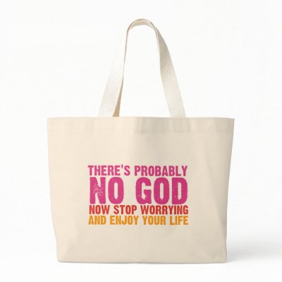 Atheist Bus Campaign (Vertical) Canvas Bag by jamesatracy