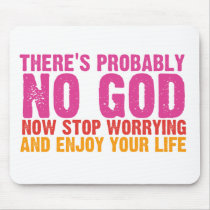 Atheist Bus Campaign (Vertical) mousepads by jamesatracy Atheist Bus Campaign (Vertical) mousepads