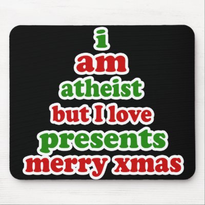 Atheist Christmas mousepads