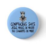 Atheist Confucius Pinback Button