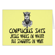 Atheist Confucius cards by LIMEYBOY Atheist Confucius cards