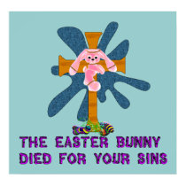 Atheist Easter Bunny posters by godless_heathen Atheist Easter Bunny posters