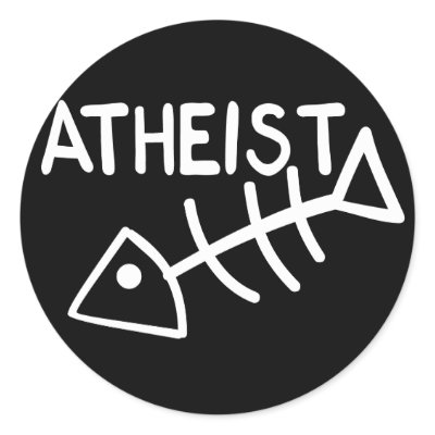 Atheist Fish Sticker by godless_heathen