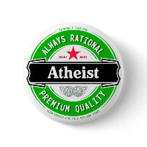 Atheist (imported beer label) pinback button