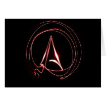 Atheist in Red Greeting Card