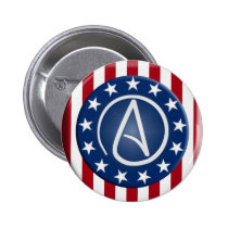 Atheist Patriot button buttons