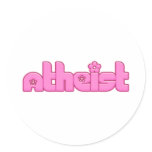 Atheist Pink Logo Round Sticker
