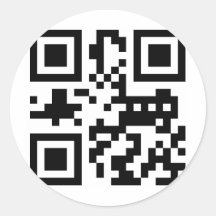 "ATHEIST" QR code Round Sticker