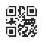 "ATHEIST" QR code Round Sticker