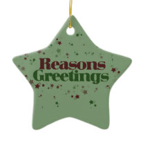 Atheist Reasons Greetings Christmas Tree Ornaments