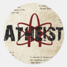 Atheist Round Stickers