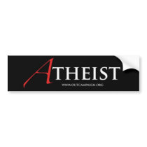 Atheist (Scarlet Letter) bumper stickers
