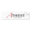 Atheist (Scarlet Letter) bumper stickers