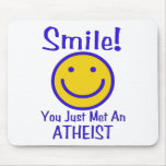 Atheist Smiley Mouse Pads