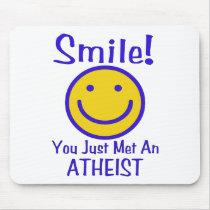 Atheist Smiley Mouse Pads