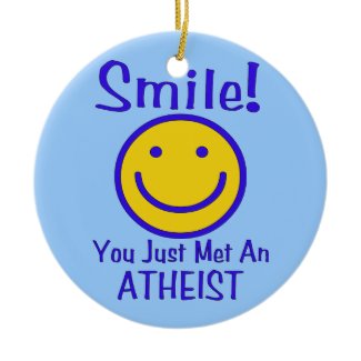 Atheist Smiley ornament