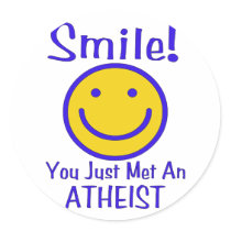 Atheist Smiley stickers by godless_heathen Atheist Smiley stickers