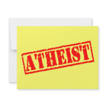 Atheist Stamp Personalized Announcements