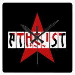 Atheist Star Square Wallclock