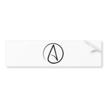 Atheist Symbol Bumper Sticker