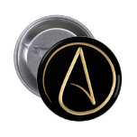 Atheist Symbol Pinback Button