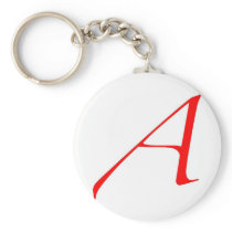 Atheist Symbol (Red A) Key Chain