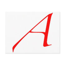 Atheist Symbol (Red A) Post Card