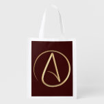 Atheist Symbol Reusable Grocery Bag