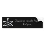 Atheist thought bumper stickers