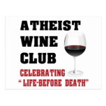 Atheist wine club post cards