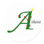 Atheist Xmas Round Sticker