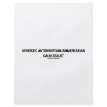 Atheistic Antidisestablishmentarian Calm Zealot Custom Flyer