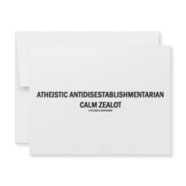 Atheistic Antidisestablishmentarian Calm Zealot Personalized Invite