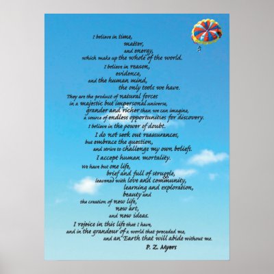 Atheists' Creed Poster by Cubist